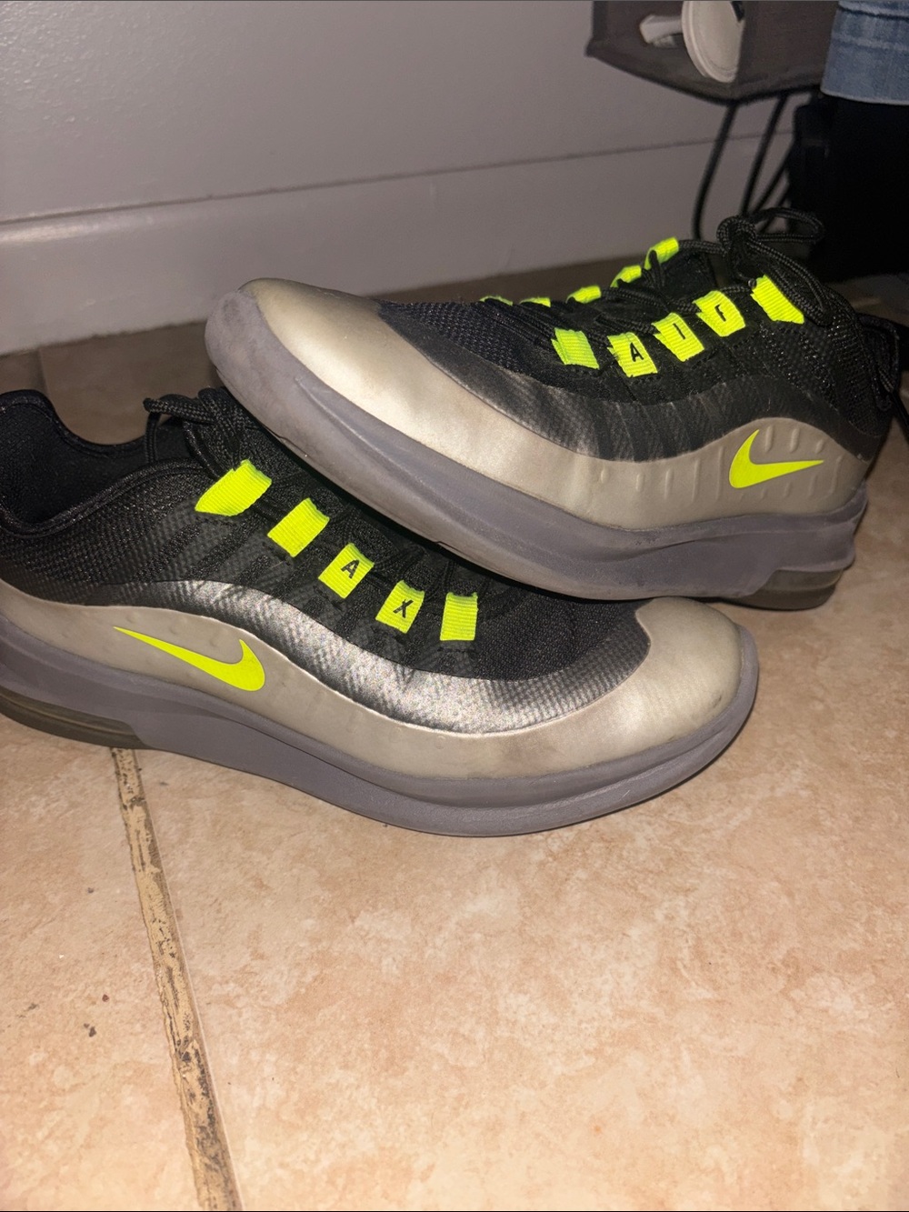 Nike Air Max Black and Volt Low-Top Sneakers
